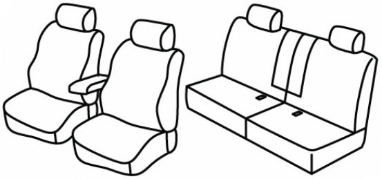 seat covers compatible for Toyota Land Cruiser, 1990>1997 - 5 door