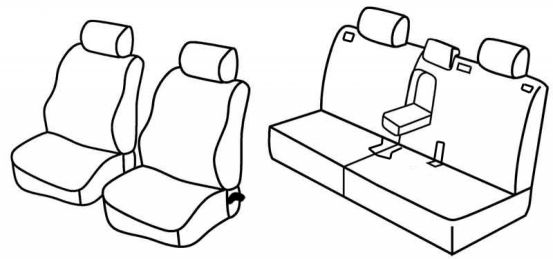 seat covers compatible for Toyota Land Cruiser, 2002>2009 - 3/5 door