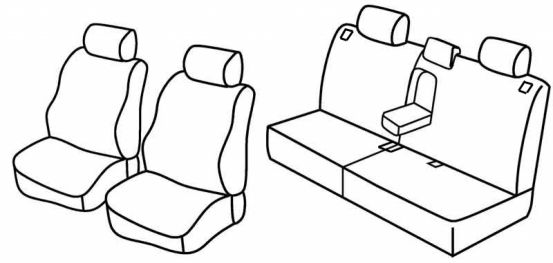presvlake za sjedala odgovaraju za Toyota Land Cruiser, 2002>2009 - 5 vrata