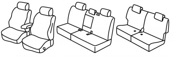 presvlake za sjedala odgovaraju za Toyota Land Cruiser, 2002>2009 - 5 vrata