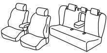 seat covers for Toyota Prius, 2003>2009 - 5 door