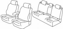 presvlake za sjedala za Toyota Prius, 2016> - XW 50 - 5 vrata