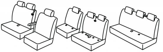 seat covers compatible for Toyota Proace, 2017> - 8+1