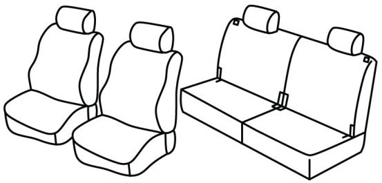 presvlake za sjedala odgovaraju za Toyota Rav4, 2000>2006 - 3 vrata