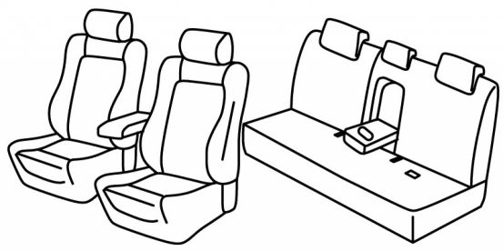 seat covers compatible for Toyota Rav4, 2016>2018 - Hybrid - 5 door