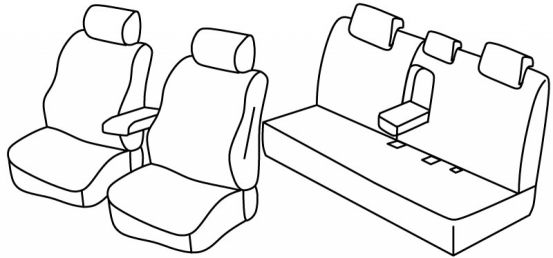 presvlake za sjedala odgovaraju za Toyota Rav4, 2016>2018 - Hybrid - 5 vrata