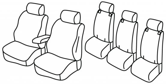 presvlake za sjedala odgovaraju za Toyota Verso, 2009>2013, 2013>2018 - 5 vrata