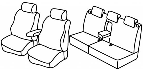 presvlake za sjedala odgovaraju za Toyota Verso, 2009>2013, 2013>2018 - S - 5 vrata