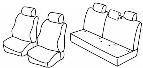 presvlake za sjedala odgovaraju za Toyota Yaris, 2003>2006 - facelift 2003
