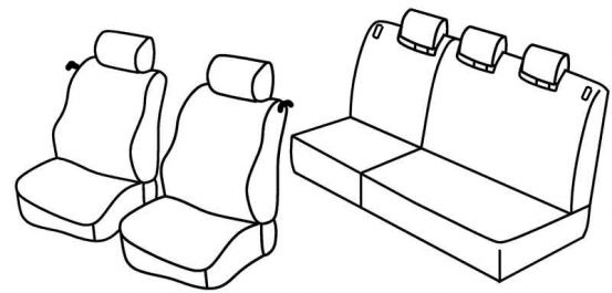 presvlake za sjedala odgovaraju za Toyota Yaris, 2005>2010 - 3 vrata