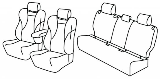 presvlake za sjedala odgovaraju za Toyota Yaris / Yaris Cross, 2020> - Hybrid - 5 vrata