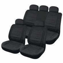 Front and Rear Seat Cover Set ”California” Black 12pc 