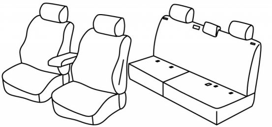 presvlake za sjedala odgovaraju za VW Amarok 1, 2010>2016 - Trendline - 4 vrata