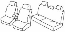 presvlake za sjedala za VW Amarok 1, 2017>2020 - Comfortline - 4 vrata