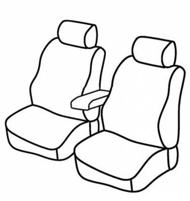 seat covers compatible for Volkswagen Caddy, 2010>2015, 2015> - delivery van, facelift 2010