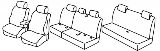 presvlake za sjedala odgovaraju za VW Caddy, 2015> - Life