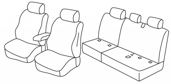seat covers compatible for VW Caddy, 2015> - Alltrack
