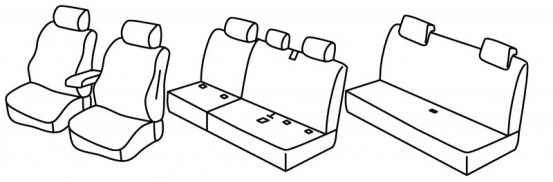 presvlake za sjedala odgovaraju za VW Caddy, 2015> - Alltrack