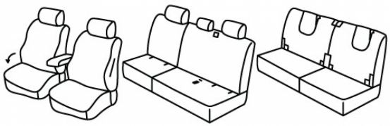 presvlake za sjedala odgovaraju za VW Caddy, 2020> - 5 vrata