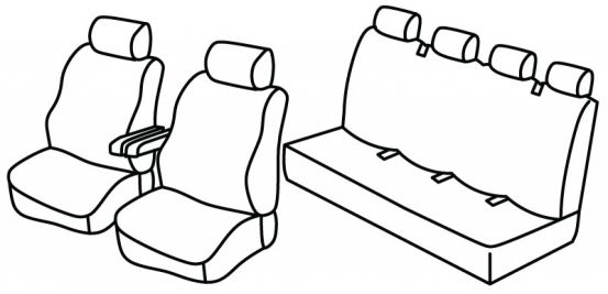 presvlake za sjedala odgovaraju za Volkswagen Crafter, 2006>