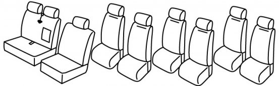 presvlake za sjedala odgovaraju za Volkswagen Crafter, 2006>