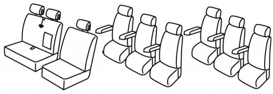 presvlake za sjedala odgovaraju za VW Crafter, 2006>