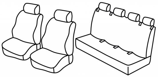 seat covers compatible for VW Crafter, 2017>