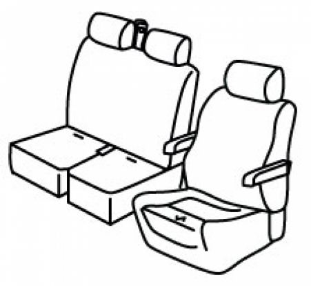 presvlake za sjedala odgovaraju za VW Crafter, 2017>