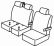 seat covers compatible for Volkswagen Crafter, 2017> - 1+2-1