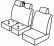 seat covers compatible for Volkswagen Crafter, 2017> - 1+2-1