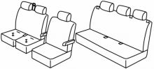 presvlake za sjedala za Volkswagen Crafter, 2017> - 5+1
