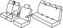 presvlake za sjedala za Volkswagen Crafter, 2017> - 6+1