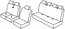 presvlake za sjedala za Volkswagen Crafter, 2017> - 6+1