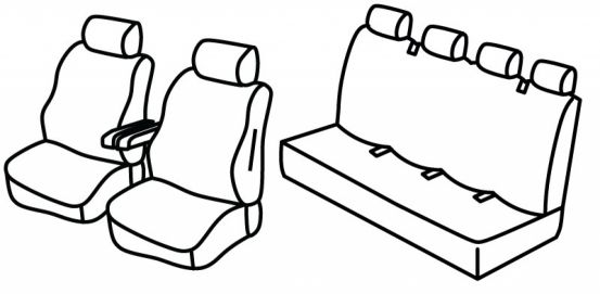 presvlake za sjedala odgovaraju za VW Crafter, 2017>