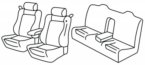 presvlake za sjedala odgovaraju za VW EOS, 2006> - Cabrio - 2 vrata
