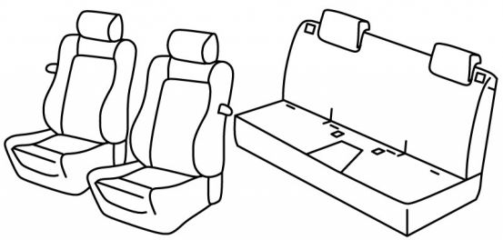 presvlake za sjedala odgovaraju za Volkswagen Fox, 2005>2008 - 3 vrata