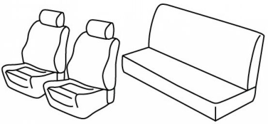 presvlake za sjedala odgovaraju za Volkswagen Golf 2, 1983>1992 - 3 vrata