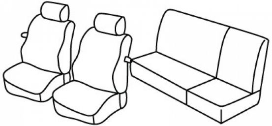 presvlake za sjedala odgovaraju za Volkswagen Golf 2, 1983>1992 - 3 vrata