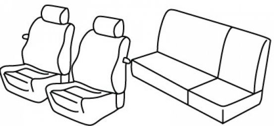 presvlake za sjedala odgovaraju za Volkswagen Golf 2, 1983>1992 - 3 vrata