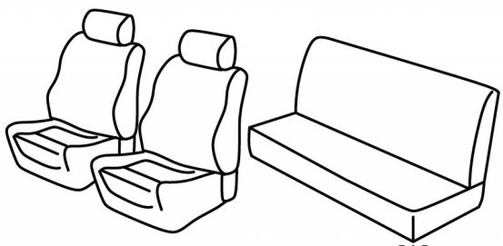 presvlake za sjedala odgovaraju za Volkswagen Golf 2, 1983>1992 - 5 vrata
