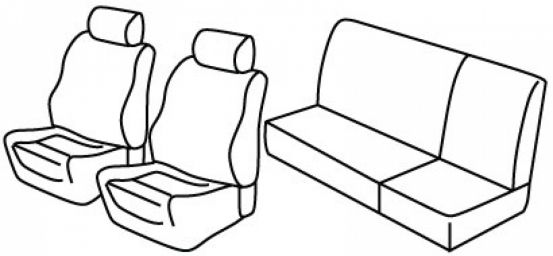 presvlake za sjedala odgovaraju za Volkswagen Golf 2, 1983>1992 - 5 vrata
