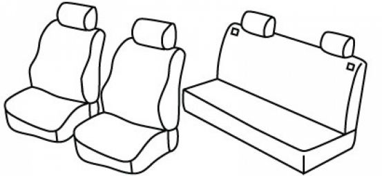 presvlake za sjedala odgovaraju za Volkswagen Golf 3, 1991>1997 - 5 vrata