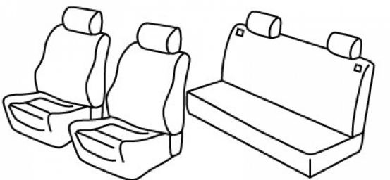 seat covers compatible for Volkswagen Golf 3, 1991>1997 - 5 door