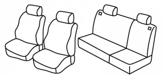 presvlake za sjedala odgovaraju za Volkswagen Golf 3, 1991>1997 - 5 vrata