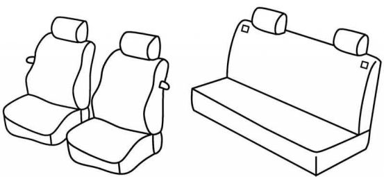 seat covers compatible for VW Golf 3, 1991>1997 - 3 door