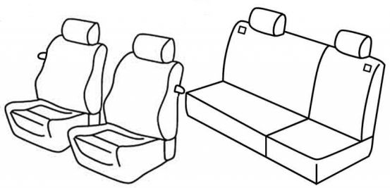 presvlake za sjedala odgovaraju za VW Golf 3, 1991>1997 - 3 vrata