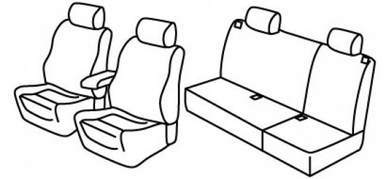 seat covers compatible for Volkswagen Golf 4 Variant, 1998>2003 - 5 door