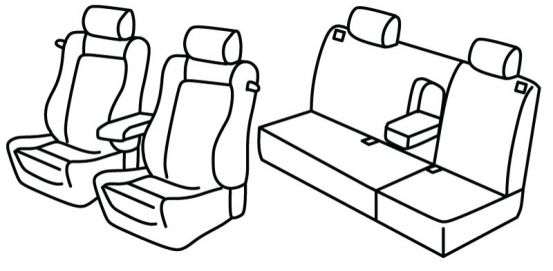 seat covers compatible for VW Golf 4, 1997>2003 - GTI - 3 door