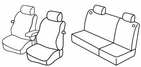 presvlake za sjedala odgovaraju za VW Golf 4, 1998>2000 - 3 vrata