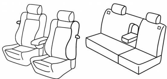 presvlake za sjedala odgovaraju za VW Golf 4, 1998>2000 - 3 vrata